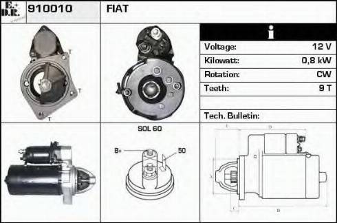 EDR 910010 - Стартер autospares.lv