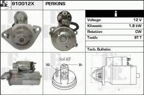 EDR 910012X - Стартер autospares.lv