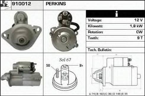 EDR 910012 - Стартер autospares.lv