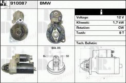 EDR 910087 - Стартер autospares.lv