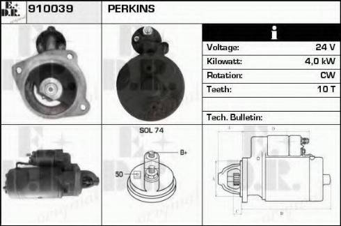 EDR 910039 - Стартер autospares.lv