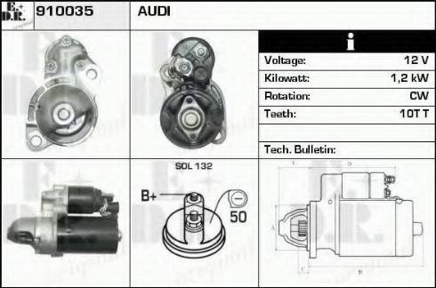 EDR 910035 - Стартер autospares.lv