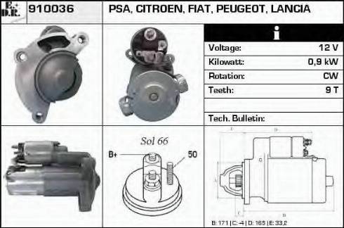 EDR 910036 - Стартер autospares.lv