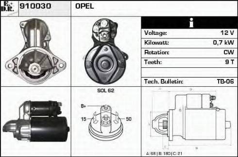 EDR 910030 - Стартер autospares.lv