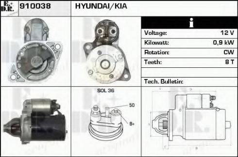 EDR 910038 - Стартер autospares.lv