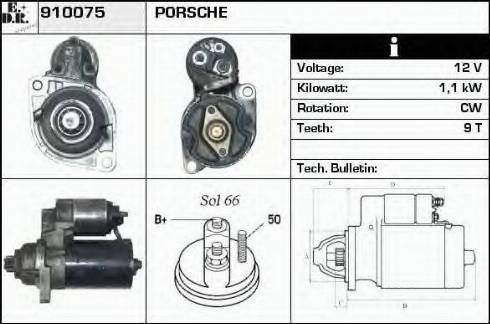 EDR 910075 - Стартер autospares.lv