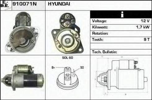 EDR 910071N - Стартер autospares.lv