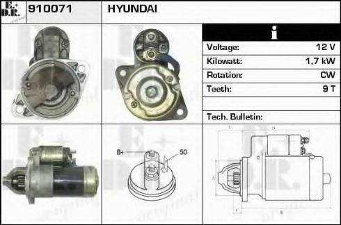 EDR 910071 - Стартер autospares.lv