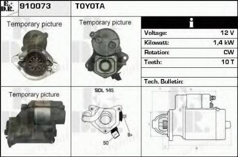 EDR 910073 - Стартер autospares.lv