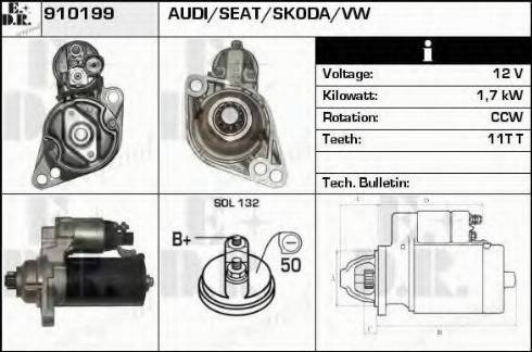 EDR 910199 - Стартер autospares.lv