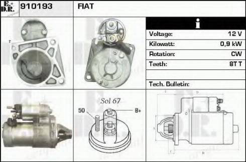 EDR 910193 - Стартер autospares.lv