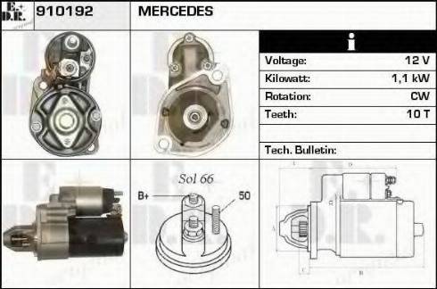 EDR 910192 - Стартер autospares.lv