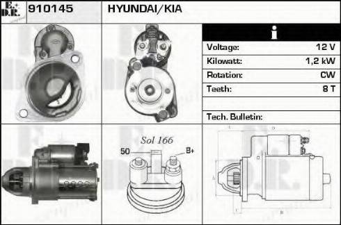 EDR 910145 - Стартер autospares.lv