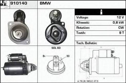 EDR 910140 - Стартер autospares.lv