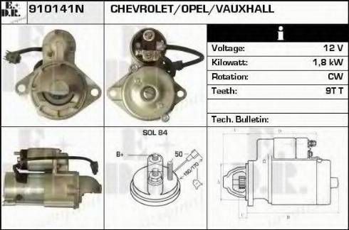 EDR 910141N - Стартер autospares.lv