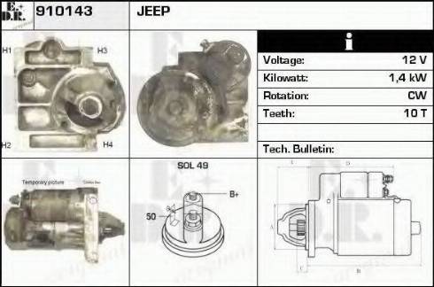 EDR 910143 - Стартер autospares.lv