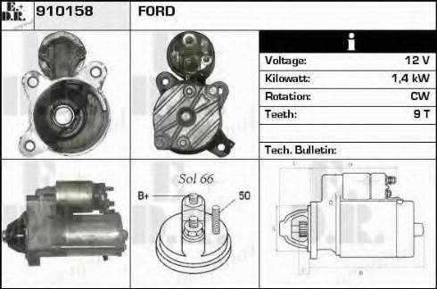 EDR 910158 - Стартер autospares.lv