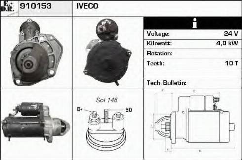 EDR 910153 - Стартер autospares.lv