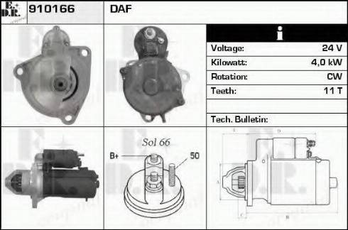 EDR 910166 - Стартер autospares.lv