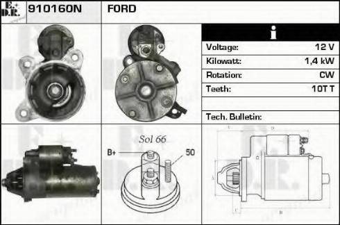 EDR 910160N - Стартер autospares.lv