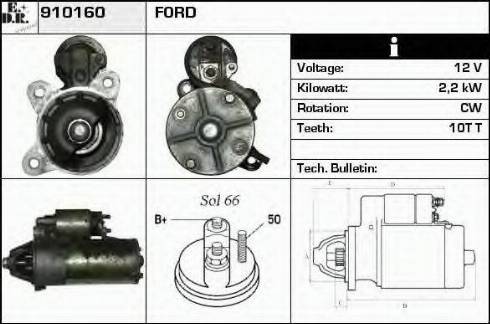 EDR 910160 - Стартер autospares.lv