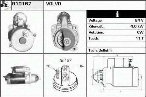 EDR 910167 - Стартер autospares.lv