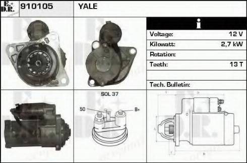 EDR 910105 - Стартер autospares.lv