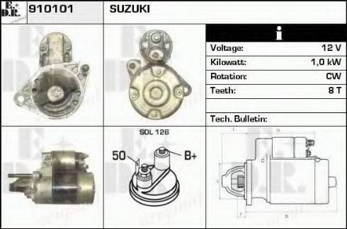 EDR 910101 - Стартер autospares.lv