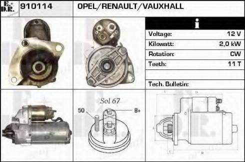 EDR 910114 - Стартер autospares.lv