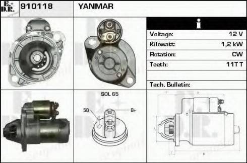 EDR 910118 - Стартер autospares.lv