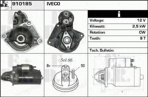 EDR 910185 - Стартер autospares.lv