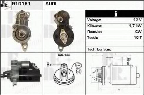 EDR 910181 - Стартер autospares.lv