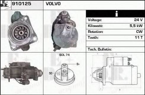 EDR 910125 - Стартер autospares.lv