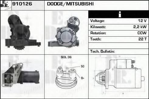 EDR 910126 - Стартер autospares.lv