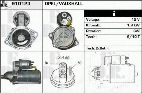 EDR 910123 - Стартер autospares.lv