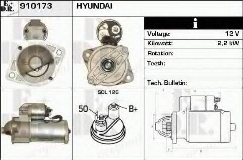 EDR 910173 - Стартер autospares.lv