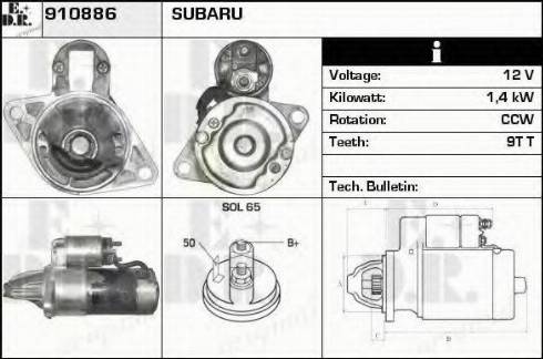 EDR 910886 - Стартер autospares.lv