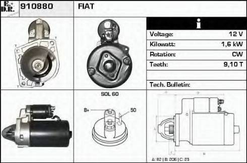 EDR 910880 - Стартер autospares.lv