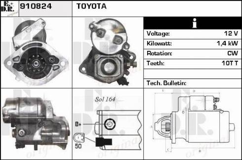 EDR 910824 - Стартер autospares.lv