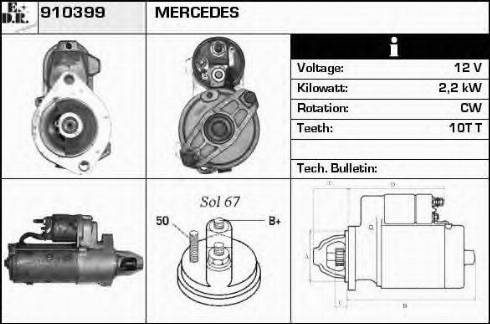 EDR 910399 - Стартер autospares.lv