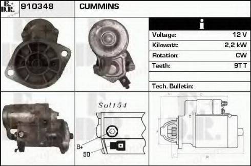 EDR 910348 - Стартер autospares.lv