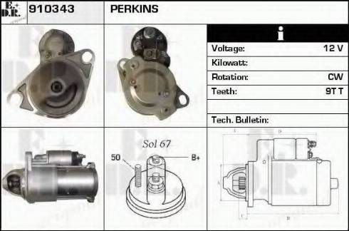 EDR 910343 - Стартер autospares.lv