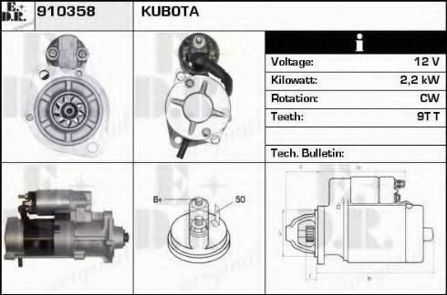 EDR 910358 - Стартер autospares.lv