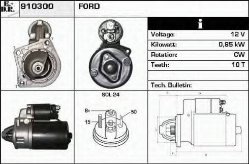 EDR 910300 - Стартер autospares.lv