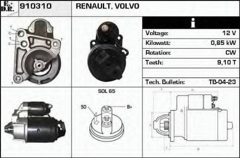 EDR 910310 - Стартер autospares.lv