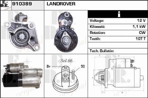 EDR 910389 - Стартер autospares.lv