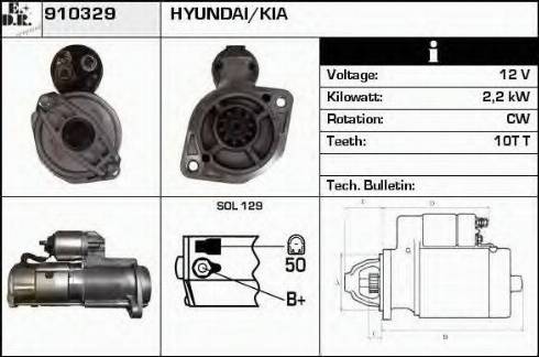 EDR 910329 - Стартер autospares.lv