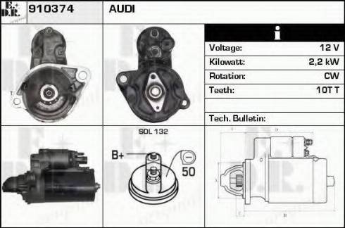 EDR 910374 - Стартер autospares.lv