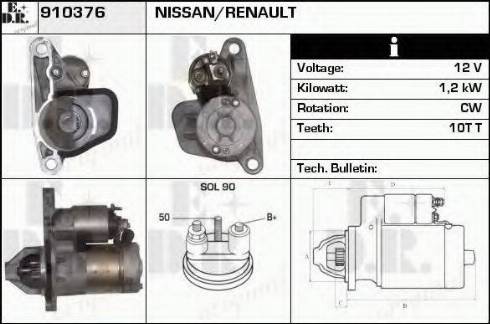 EDR 910376 - Стартер autospares.lv