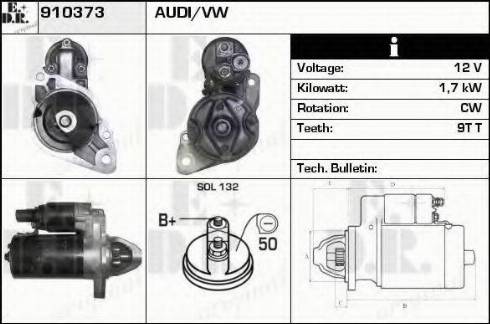 EDR 910373 - Стартер autospares.lv